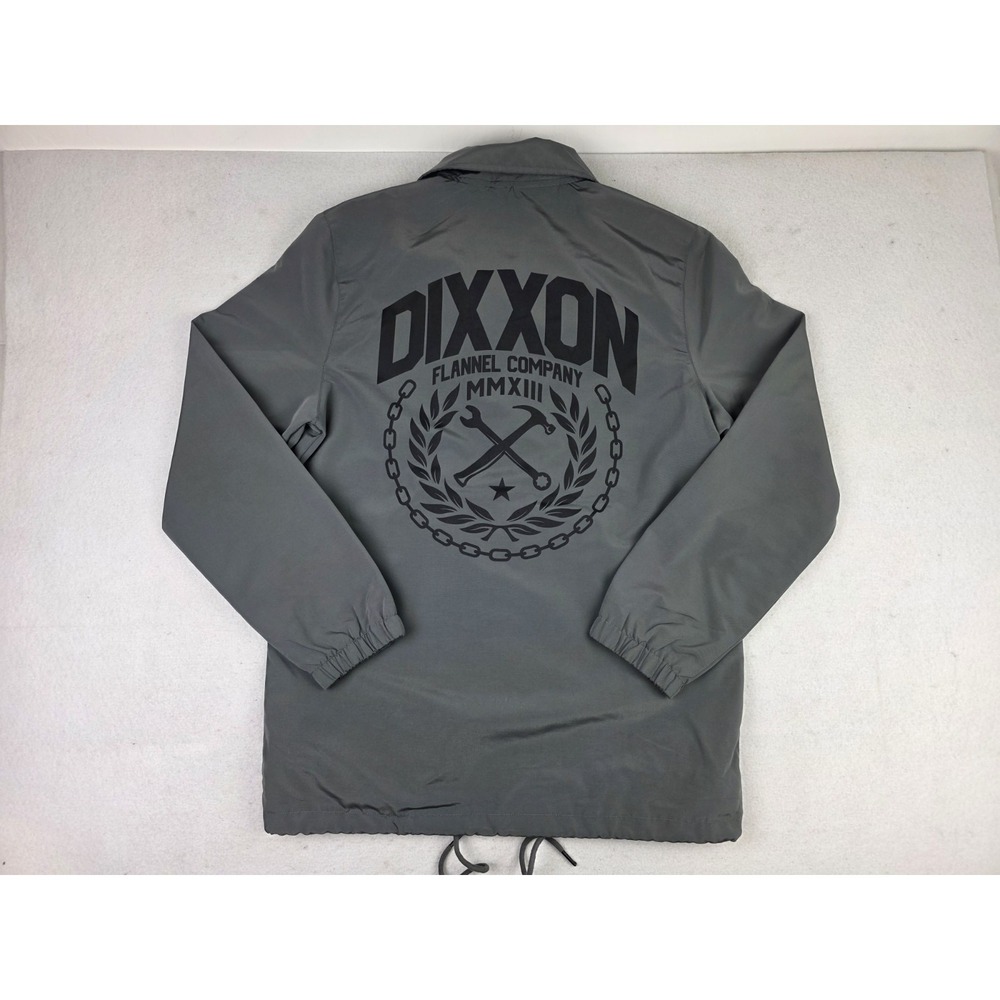 Dixxon Jacket Mens M Dark Grey Form And Function Snap Button Windbreaker *READ*